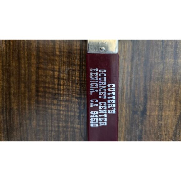 Vintage Italian Metal 2 Prong Cork Extractor Set/2 - Black & Burgundy Handles - Picture 7 of 8